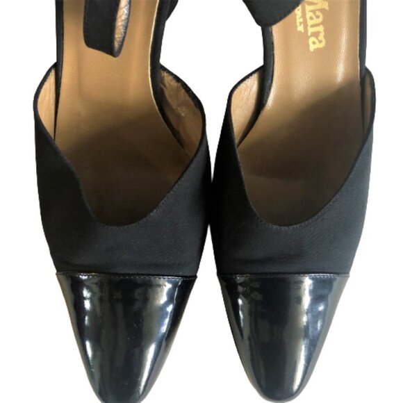 Vintage 90s Max Mara made in Italy kitten heel mary janes strappy shoes heels - Picture 2 of 15